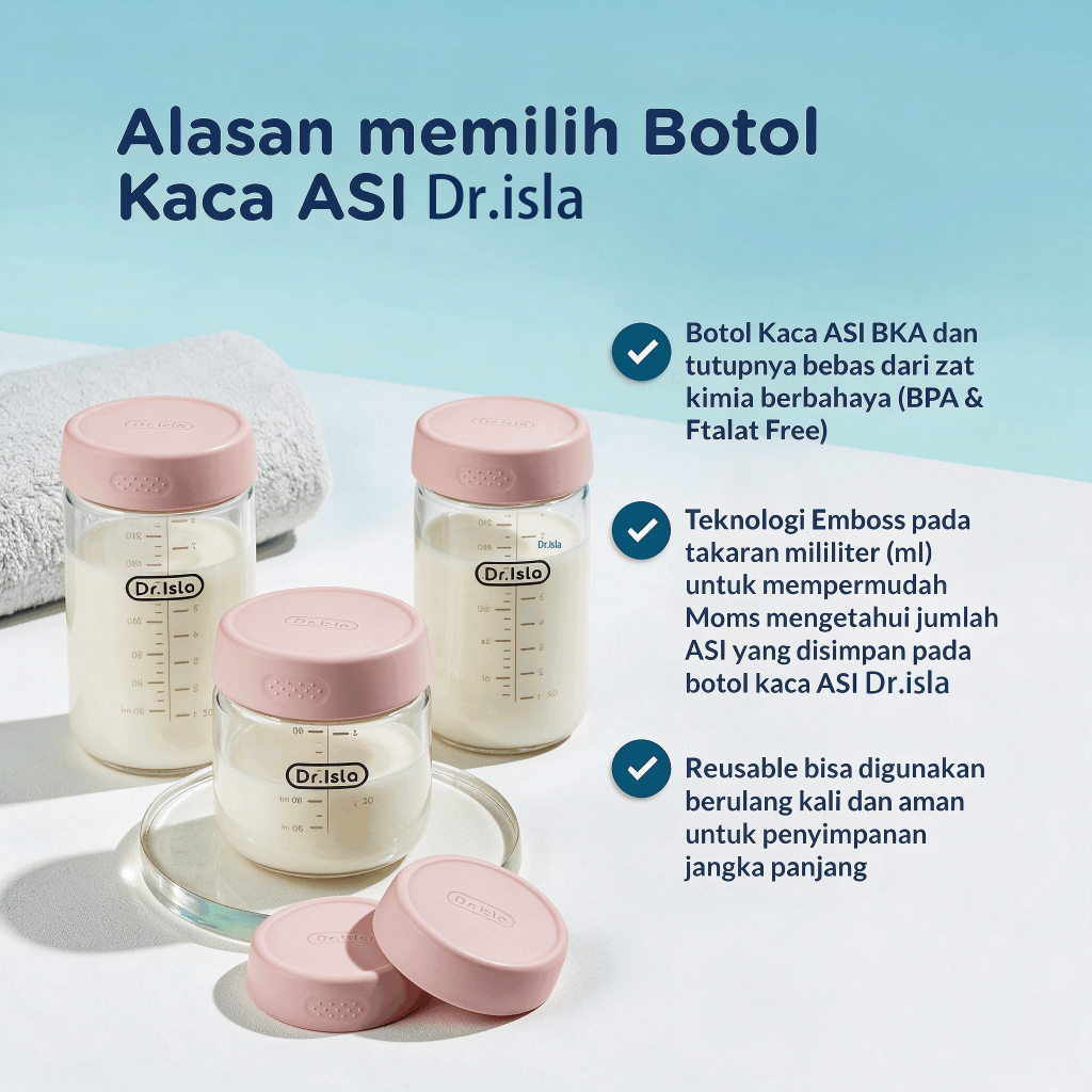 Botol ASI Kaca Dr.isla BPA Free Foto 5