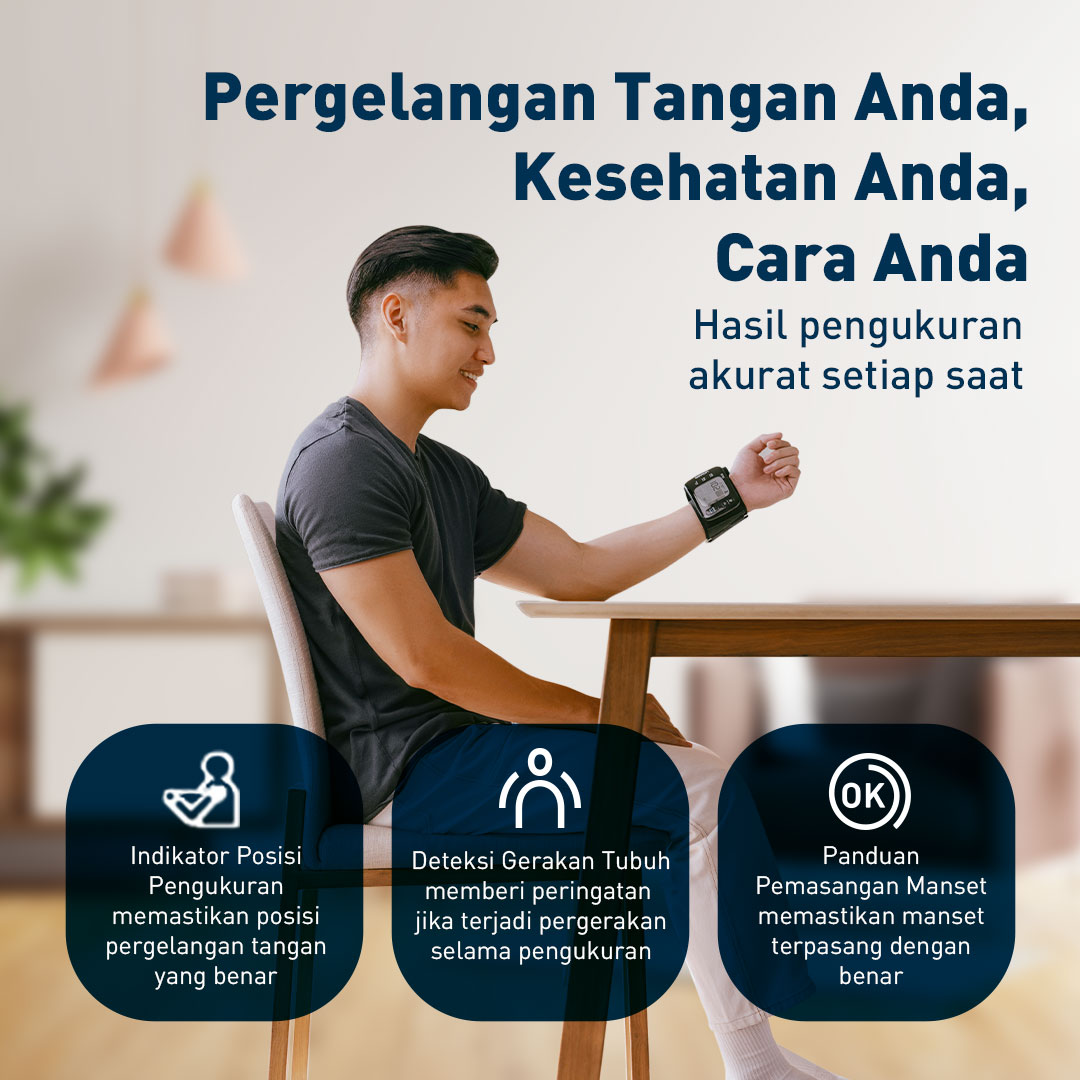 Tensimeter Digital Omron HEM-6232T Monitor Tekanan Darah Pergelangan Tangan Bluetooth Foto 7
