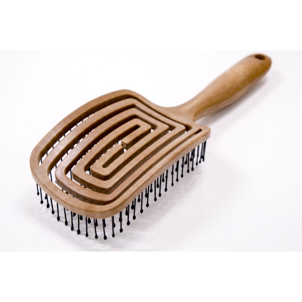 Sisir Rambut Yao Square Wood Texture Anti Rontok Buatan Korea Selatan Foto 4