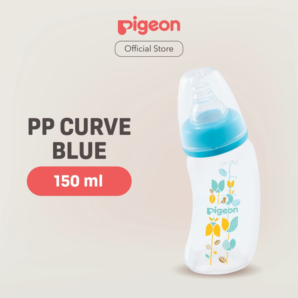 Pigeon Botol Susu PP Curve 150ml Dot Peristaltic Slim Neck S Anti Kolik Foto 7