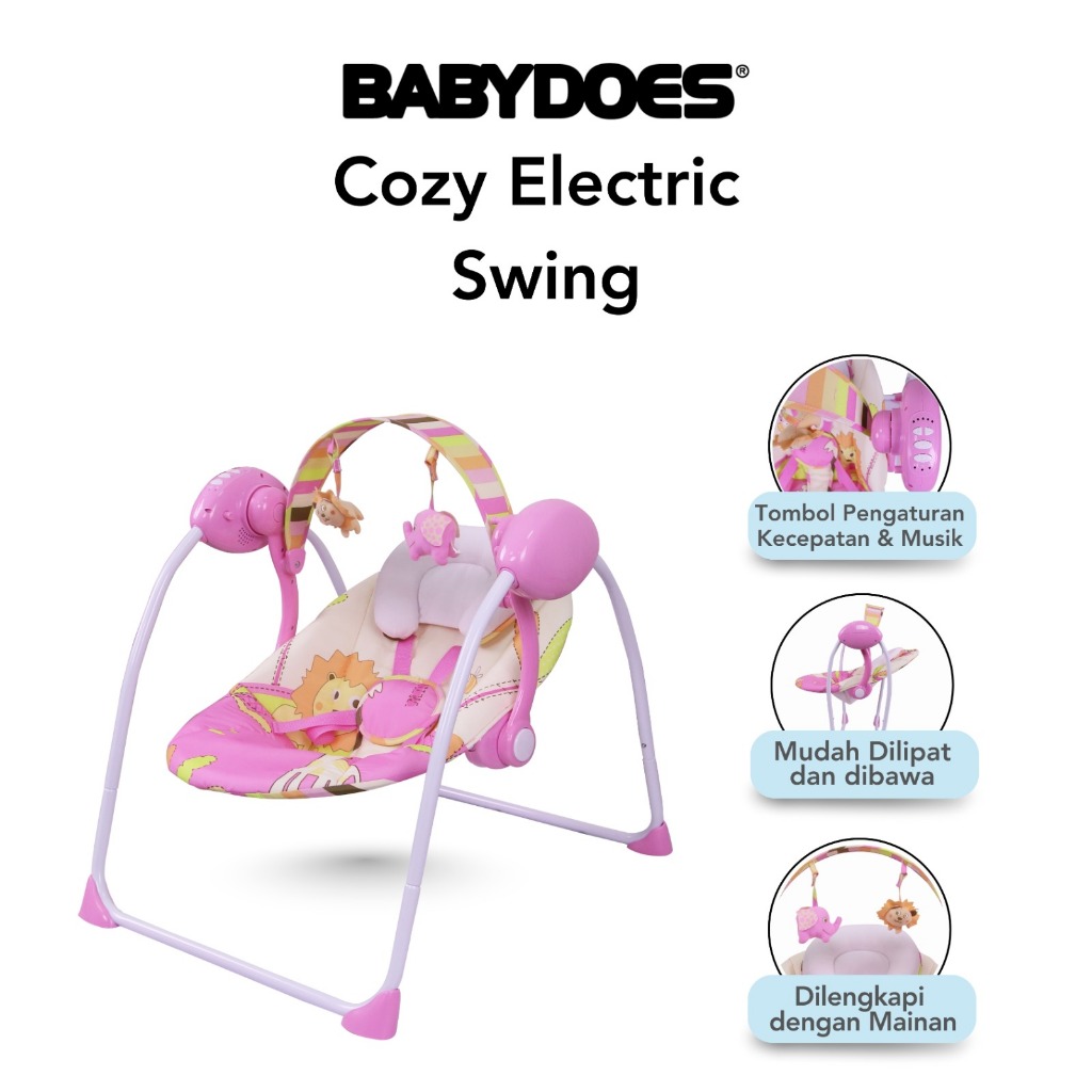 Ayunan Bayi Babydoes BD 1095 COZY Baby Swing 5 Kecepatan Toy Bar & Musik