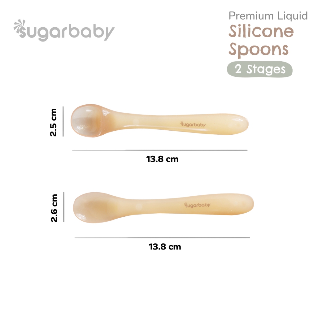 Sendok Belajar Makan Bayi SUGAR BABY Premium Liquid Spoon 2 Stages Silikon Food Grade Foto 8
