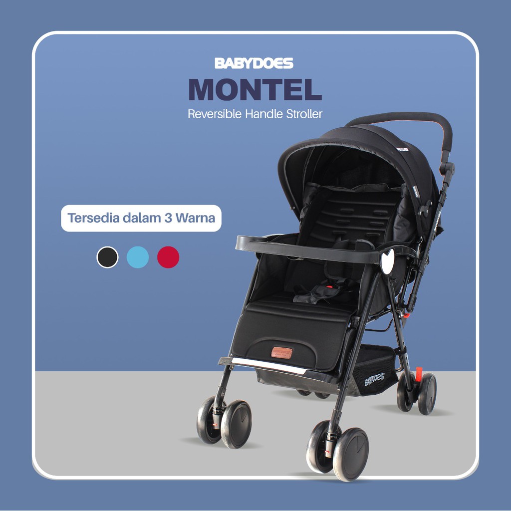 Stroller Babydoes Montel Reversible Handle Mode Dilipat Mudah Newborn 20kg Foto 7