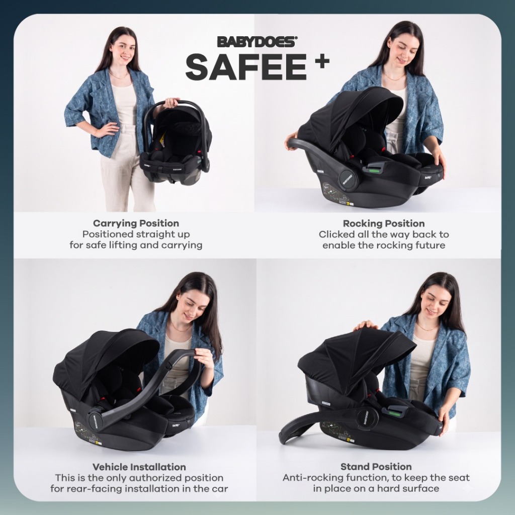 Babydoes Safee+ Car Seat Infant Carrier i-Size Certified UN R129 Rearward-Facing Foto 3