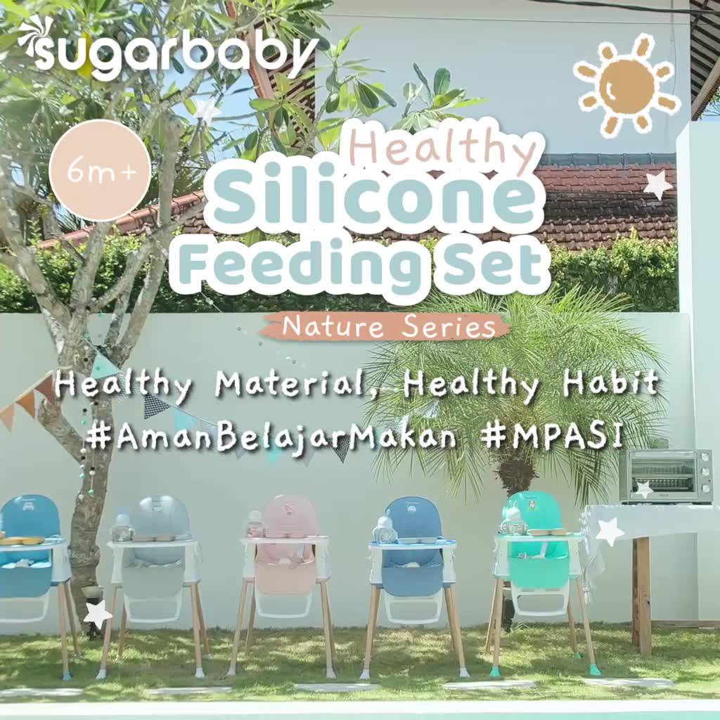 Sugar Baby Healthy Silicone Bowl Nature Series Suction Anti Tumpah 5 Warna