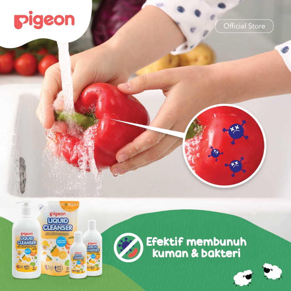 Pigeon Liquid Cleanser Yuzu 200ml Cair Pembersih Botol Susu Bayi Foto 3