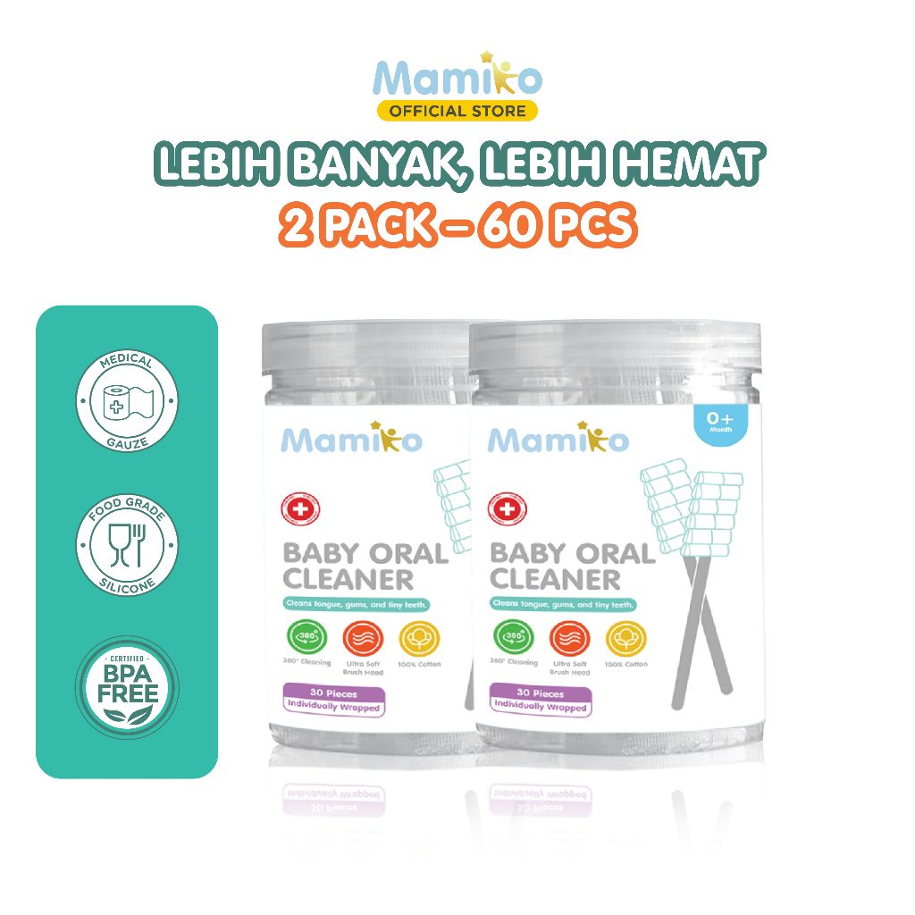 Mamiko Baby Oral Cleaner KUB 30 PCS Pembersih Lidah Gusi Bayi 0-3 Tahun Foto 6