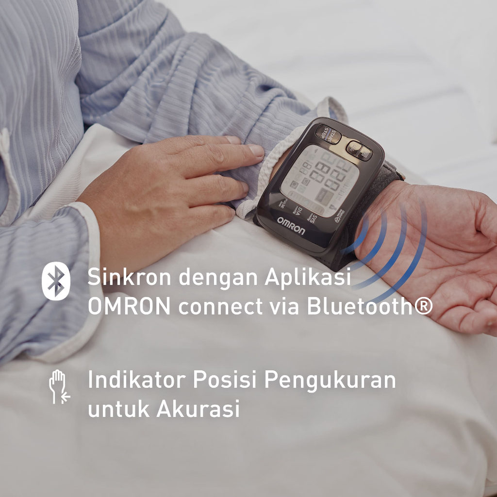 Tensimeter Digital Omron HEM-6232T Monitor Tekanan Darah Pergelangan Tangan Bluetooth Foto 4
