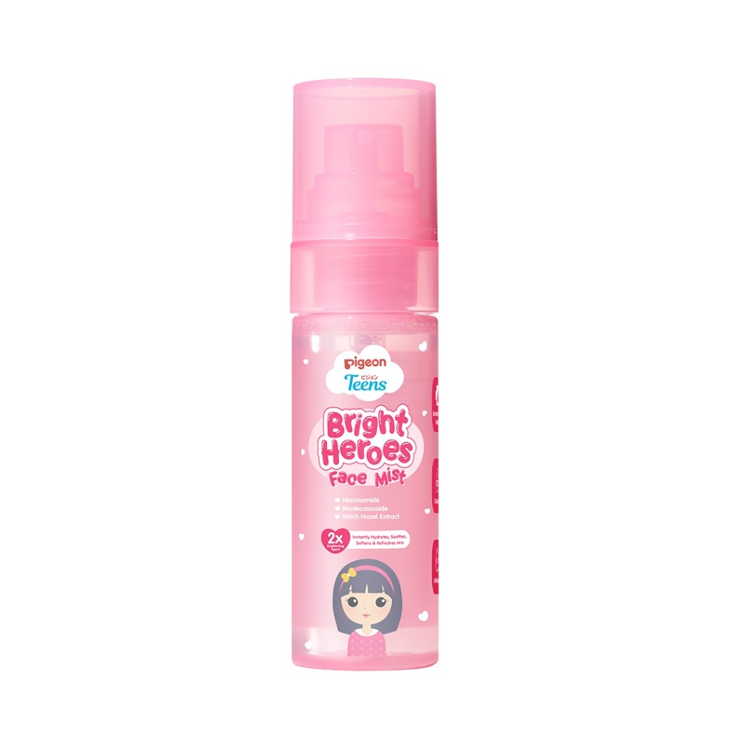 Pigeon Teens Bright Heroes Face Mist 50ml | Skincare Remaja | Niacinamide & Madecassoside Foto 2