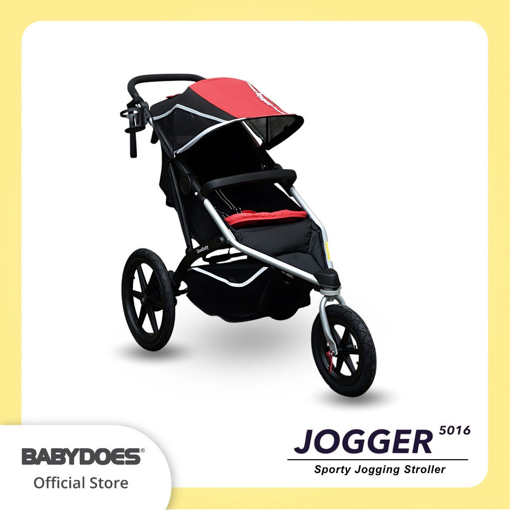 Stroller Babydoes Jogger 5016 3 Roda Untuk Jogging Shockbreaker Portable Foto 3