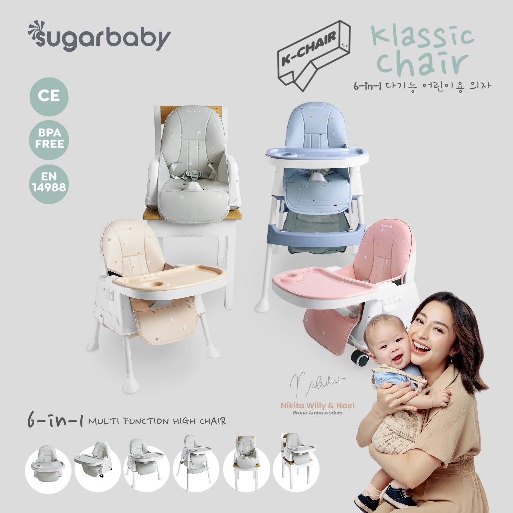 Sugarbaby K-Chair Klassic Chair 6in1 Kursi Makan Bayi Multifungsi High Chair Booster Seat Foto 2