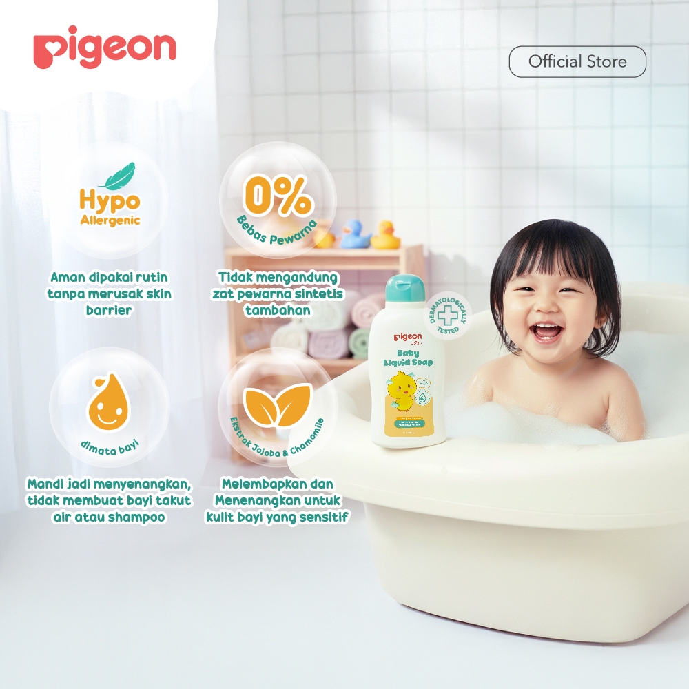 Pigeon Baby Liquid Soap Sabun Cair Bayi 400 ml Hypoallergenic dengan Jojoba & Chamomile Foto 3