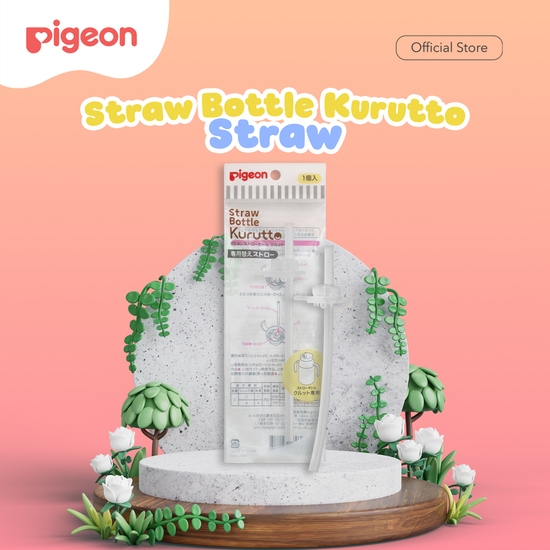 Pigeon Spare Part Sedotan Botol Kurutto Straw BPA Free Silikon Anti Bocor