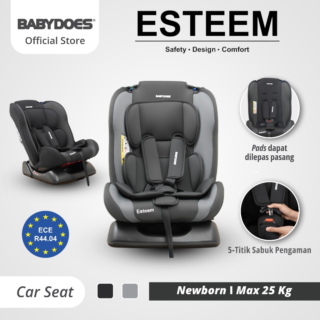 Car Seat Babydoes Esteem 0-25 kg ECE R44/04 5-Point Harness Recline 4 Posisi Foto 2