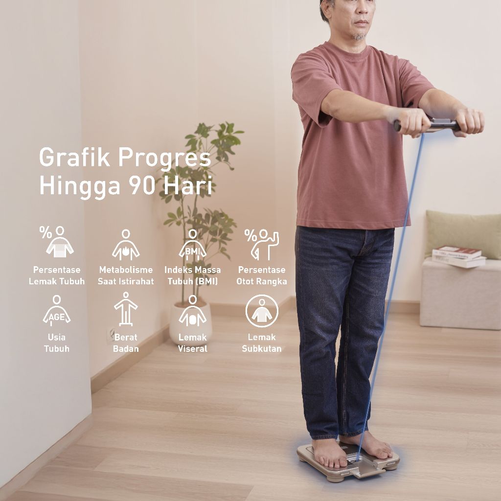 Monitor Komposisi Tubuh OMRON Karada Scan HBF-375 Full Body Sensing 8 Sensor Foto 3