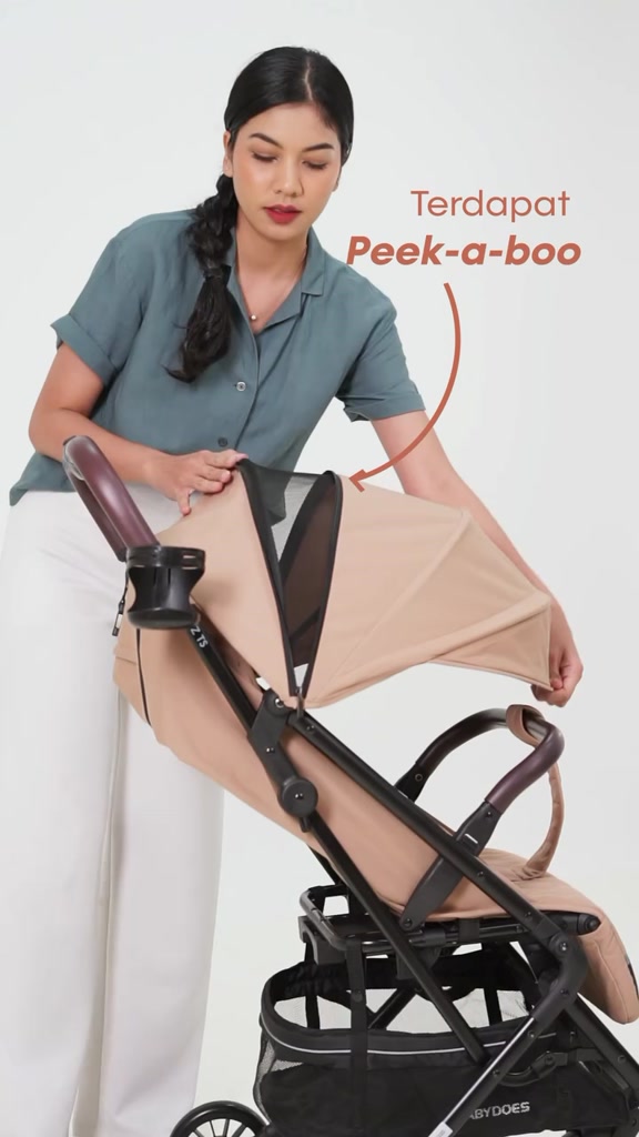 Stroller Bayi Babydoes Excites TS Travel System Dilipat Ringan dengan Infant Carrier