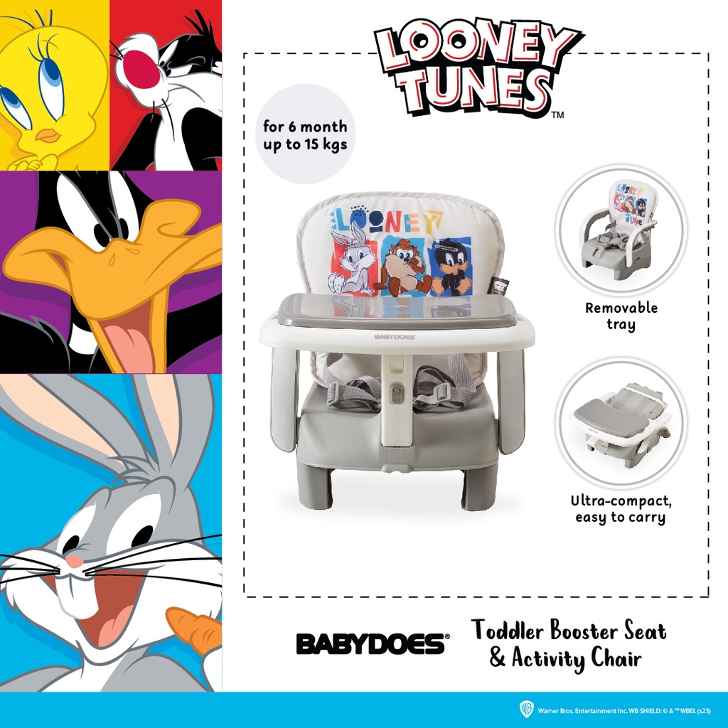 Kursi Bayi Babydoes Looney Tunes WB100 Booster Seat 3-in-1 Portable Travel Bag Foto 4