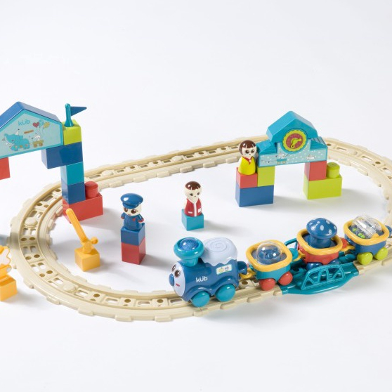 Mainan Kereta Api KUB Railway Park 36 Pcs Set Rel Track Anak ABS Foto 5