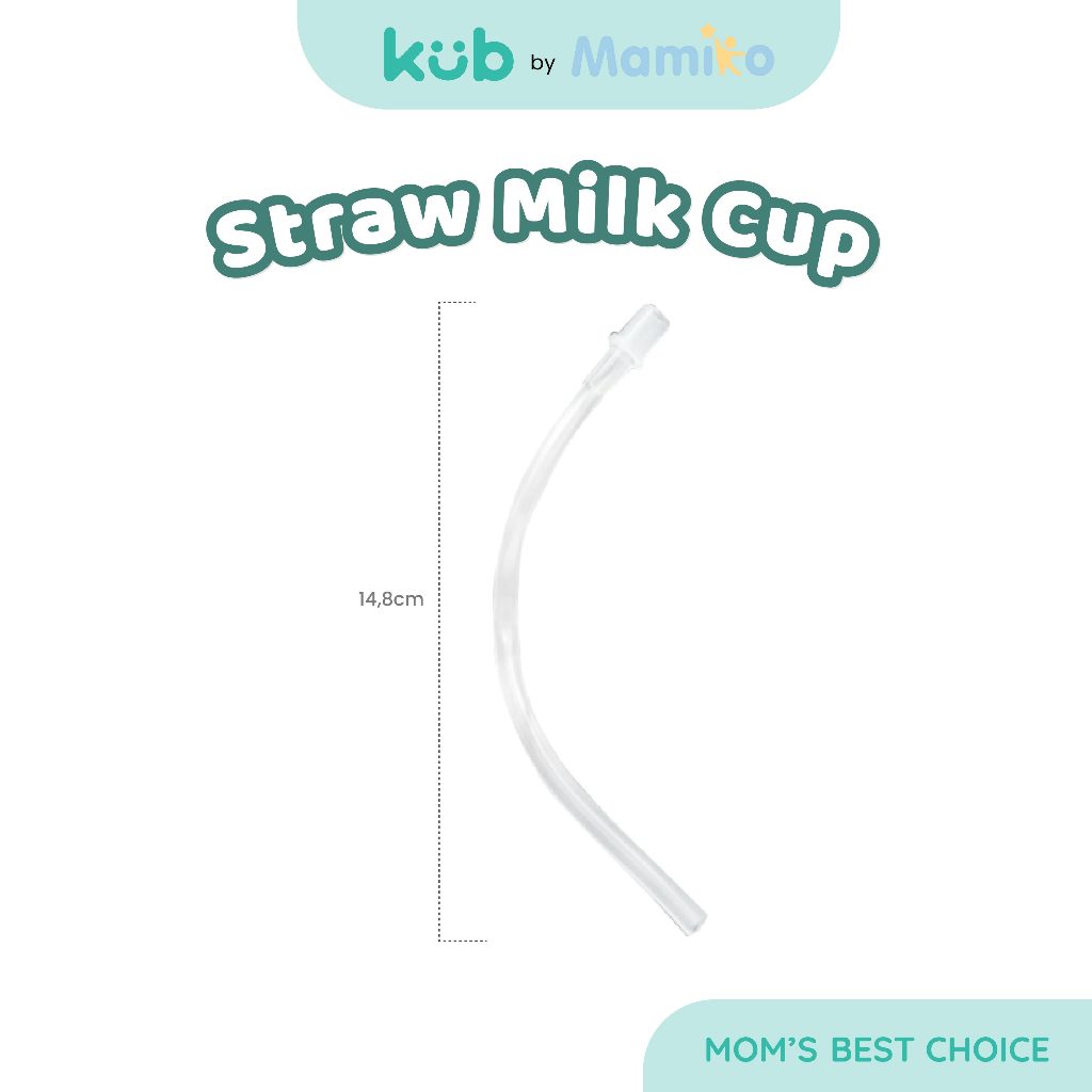 KUB Sedotan Milk Cup Gelas Susu Bayi 260ml dengan Sedotan PP Silicone Mudah Dibersihkan