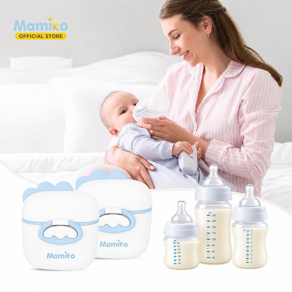 Mamiko Milk Powder Container Wadah Susu Bubuk Portable 400ml BPA Free dengan Gantungan Foto 3