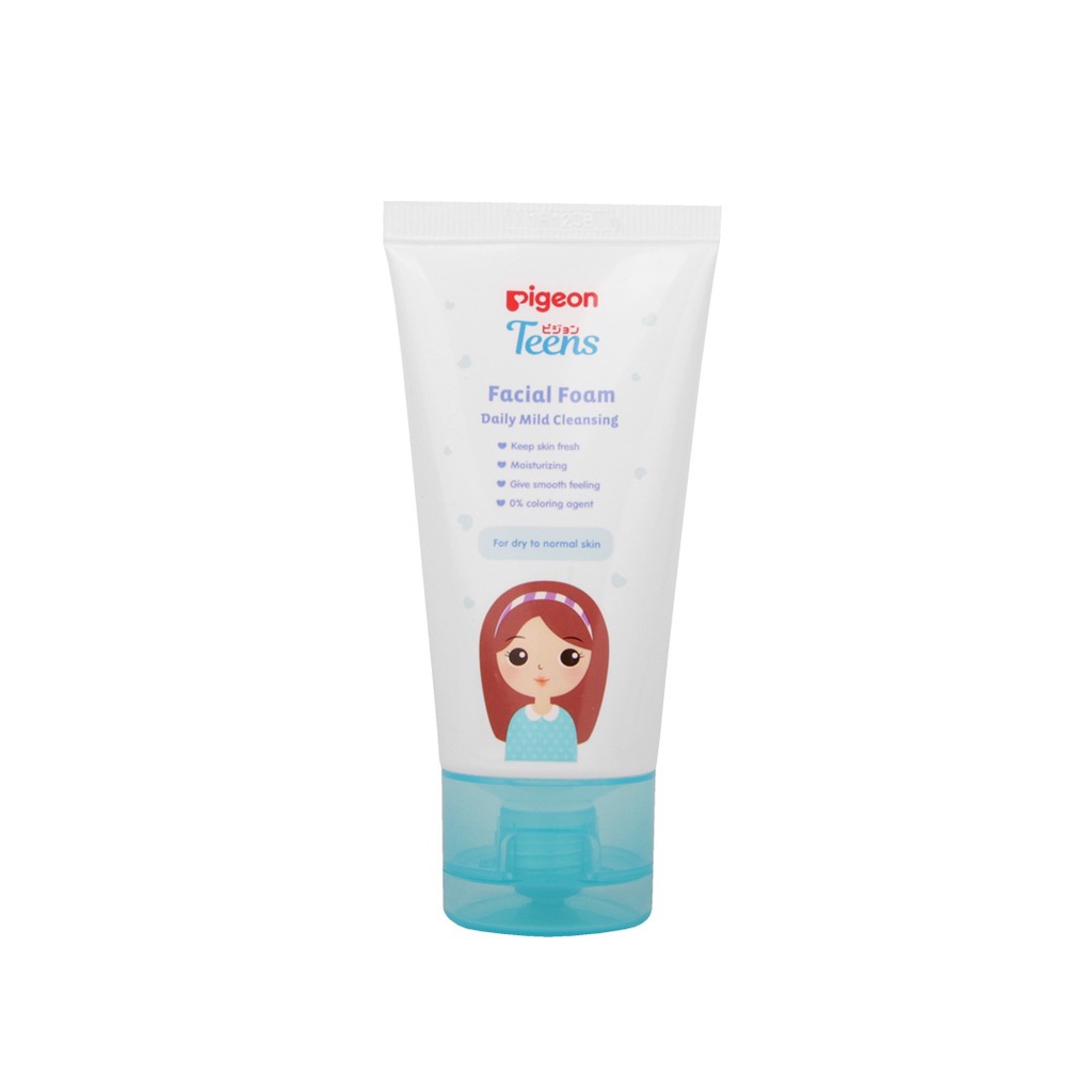 PIGEON Teens Facial Foam Daily Mild Cleansing 40 ml untuk Kulit Normal-Kering