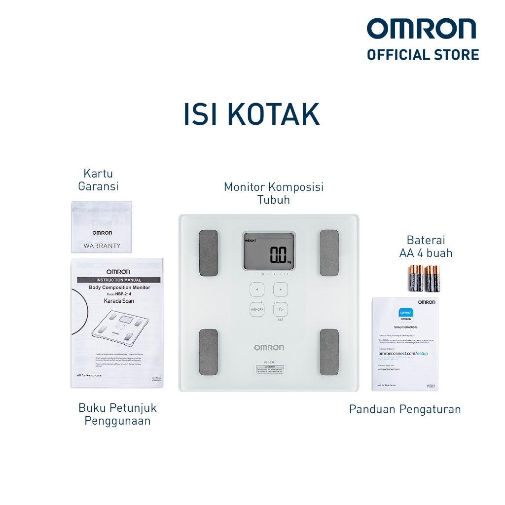 Omron Karada Scan HBF-214 Monitor Komposisi Tubuh Digital Analisis Lemak Visceral Foto 8