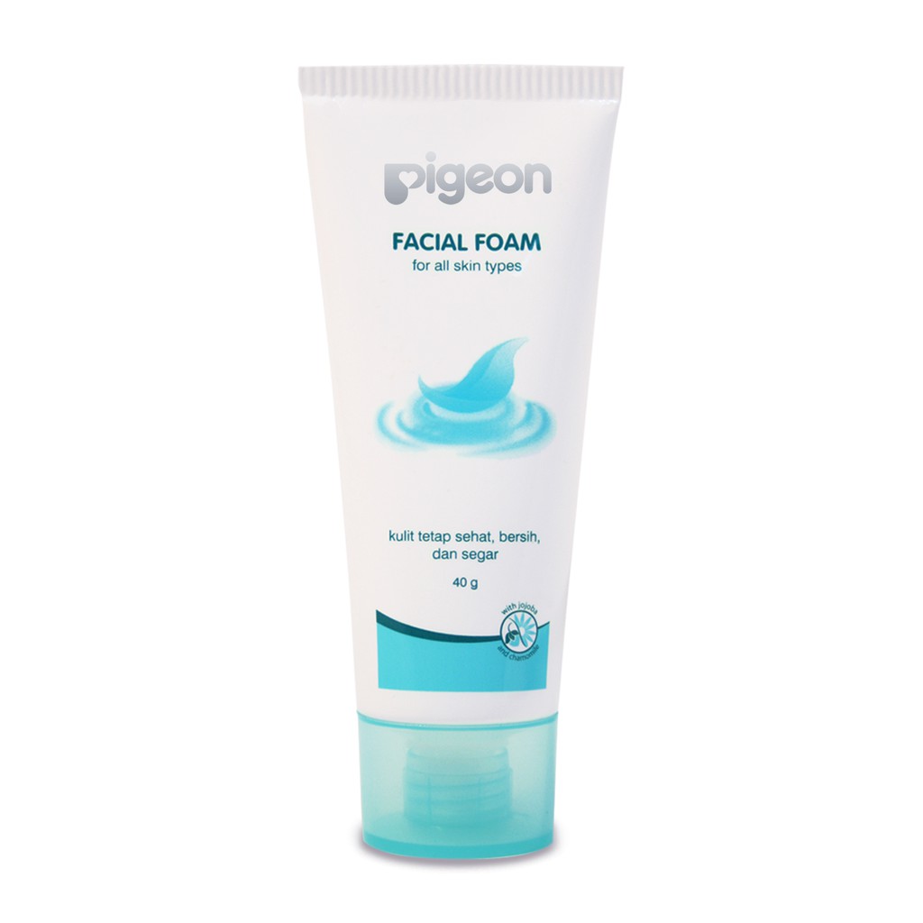 PIGEON Facial Foam 40ml Sabun Pembersih Wajah Ekstrak Jojoba & Chamomile
