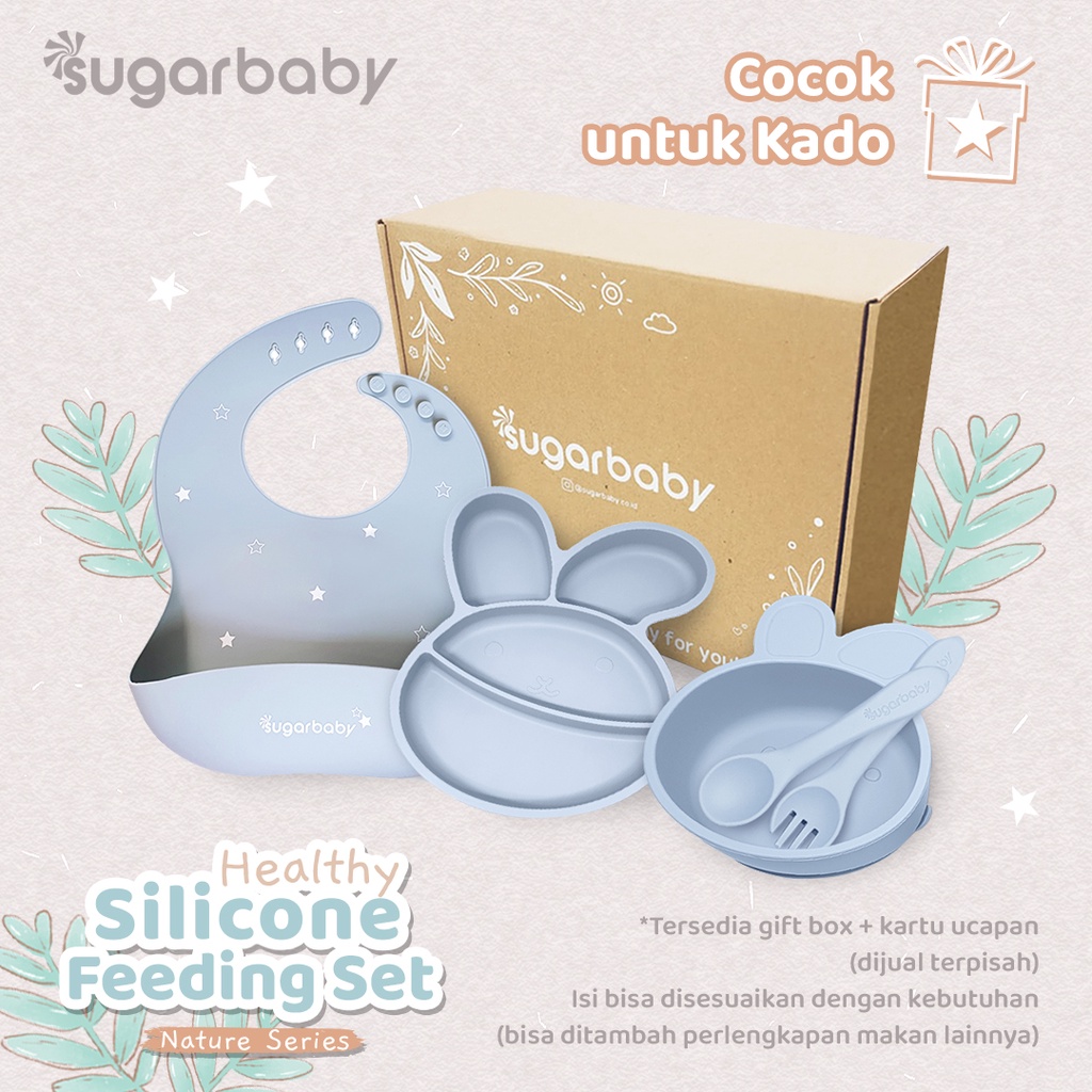 Sendok Garpu Bayi Sugarbaby Healthy Silicone Nature Series Food Grade FDA Foto 5