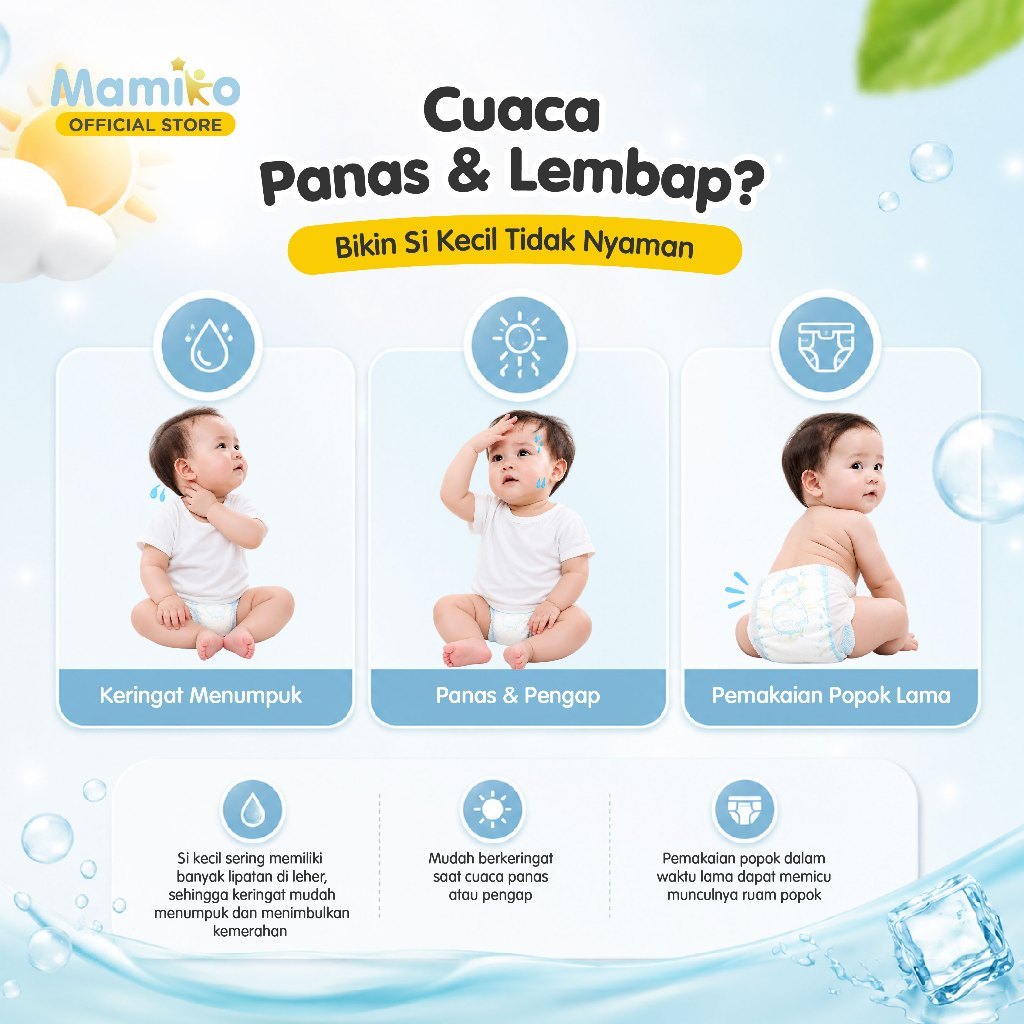 Mamiko Cooling Baby Lotion 100g Hipoalergenik Formula Dokter Tanpa Aroma untuk Kulit Sensitif Newborn Foto 3