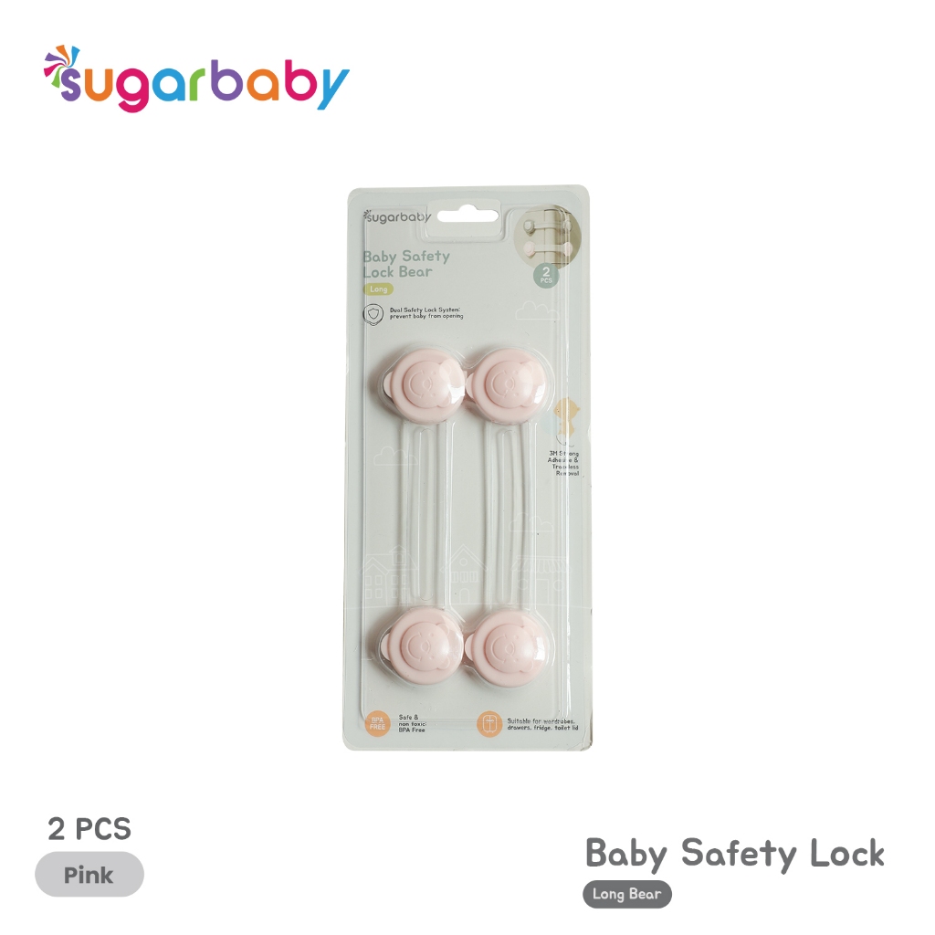 Sugarbaby Baby Safety Lock Short Adjustable Long Strap Pengaman Laci Lemari Foto 8