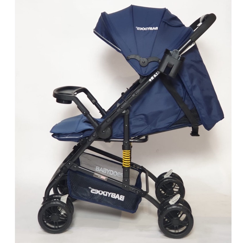 Stroller Bayi Babydoes Olla R+ Reversible Handle Suspensi Full Multifungsi Newborn - 20kg Foto 8