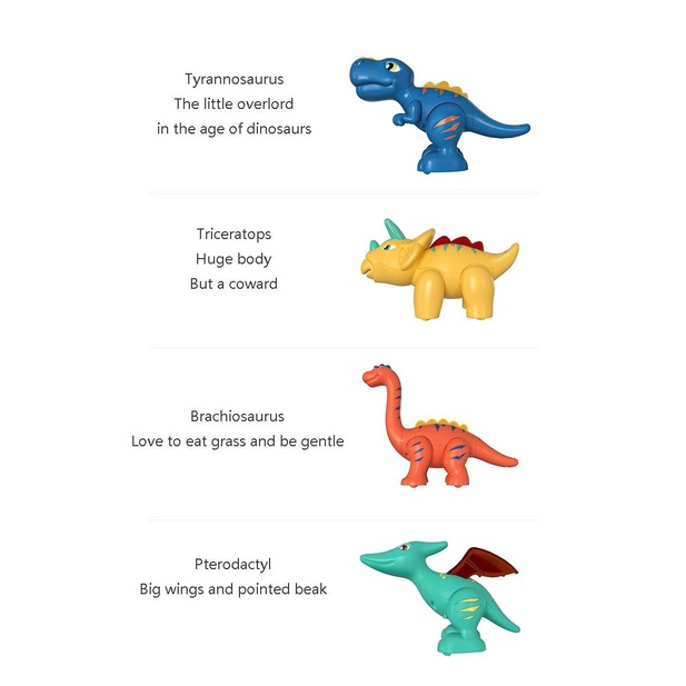 Mainan Puzzle Edukasi KUB Dinosaur Cute Feifei Milin Jack Betty Musik Bayi Anak Foto 3