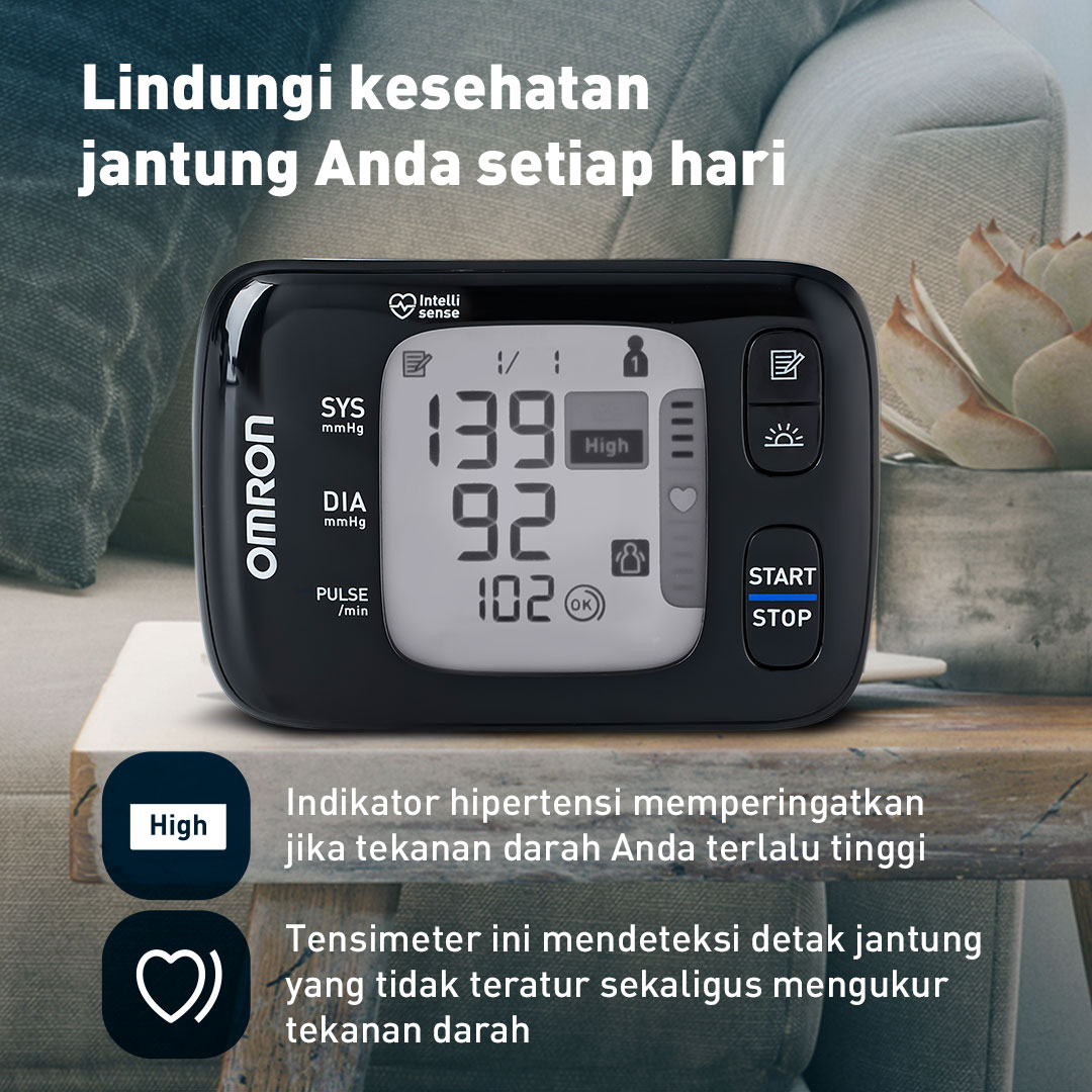 Tensimeter Digital Omron HEM-6232T Monitor Tekanan Darah Pergelangan Tangan Bluetooth Foto 8
