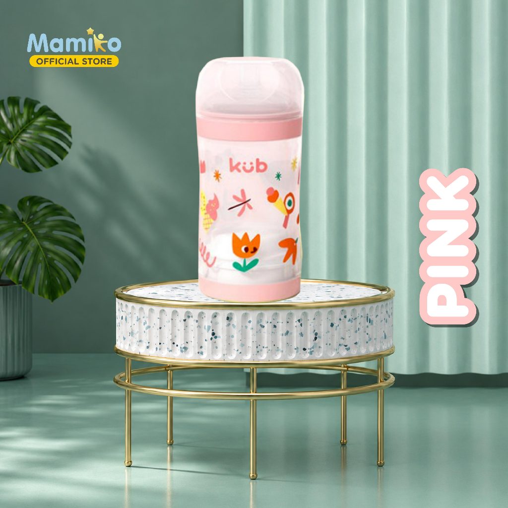 KUB Mamiko Cereal Nursing Bottle 180ml Botol MPASI Bayi dengan Sistem Tekanan Bawah Foto 6