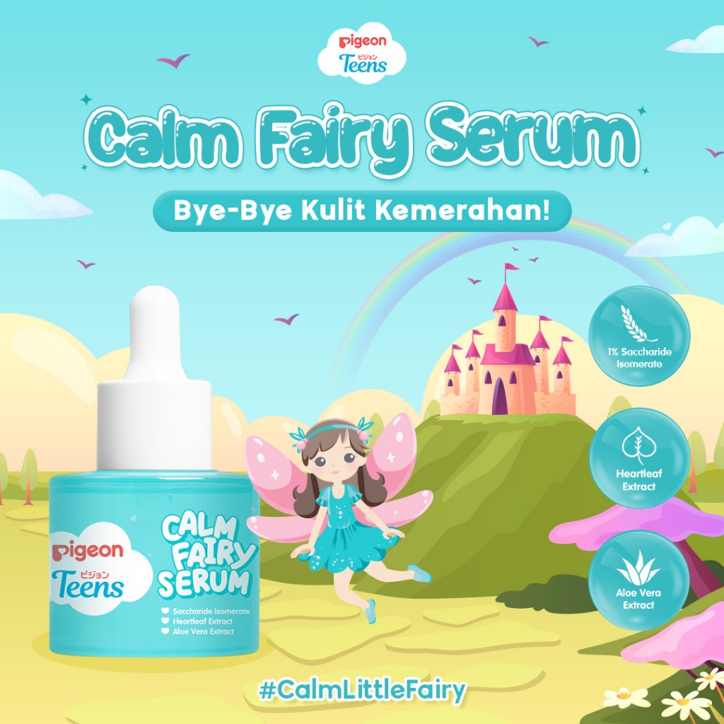 Serum Remaja Pigeon Teens Calm Fairy 20ml untuk Kulit Kemerahan dan Iritasi