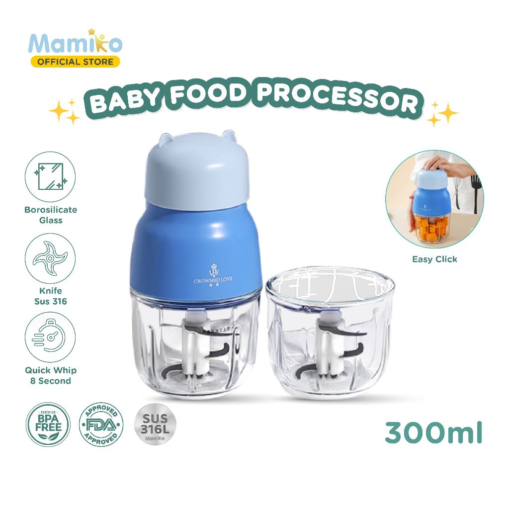 KUB x CL Baby Food Processor Blender Penggiling MPASI Portable Food Grade Foto 8
