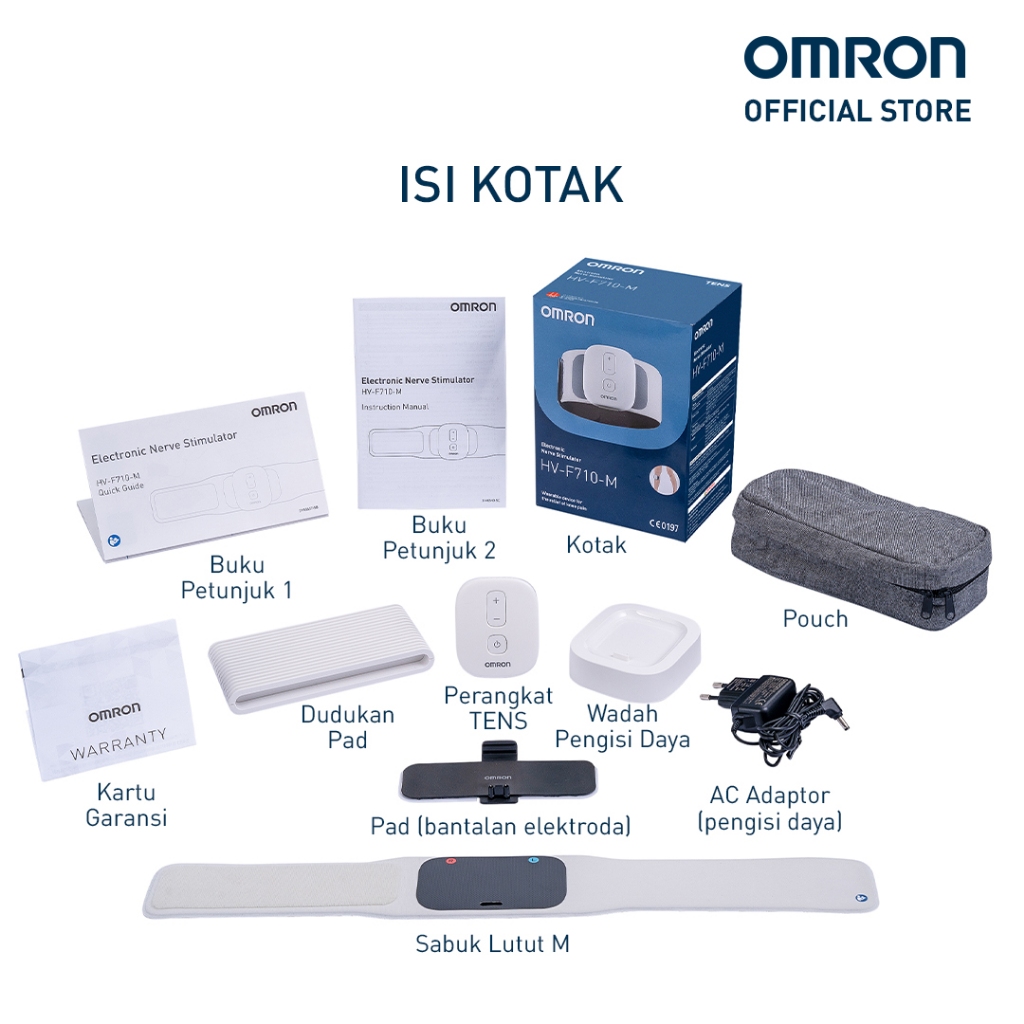 Omron HV-F710-M Knee TENS Massager Alat Terapi Lutut Wireless Rechargeable Foto 7