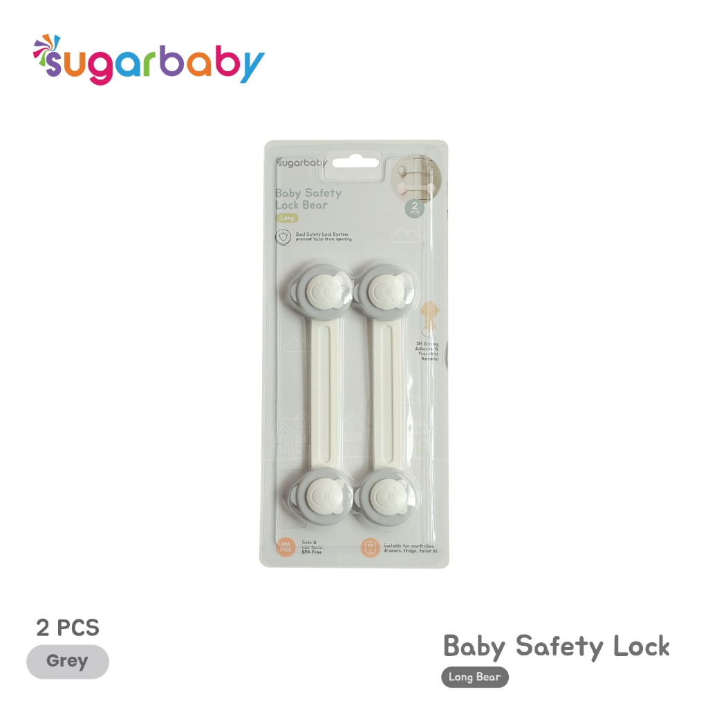 Sugarbaby Baby Safety Lock Short Adjustable Long Strap Pengaman Laci Lemari Foto 7