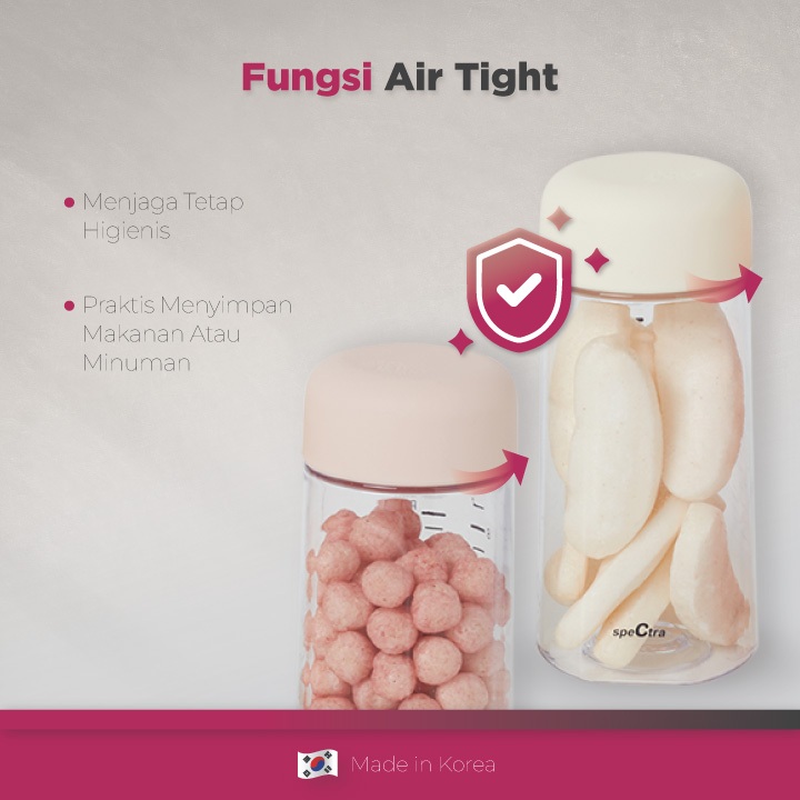 Spectra Air Tight Cap Tutup Botol Kedap Udara 2pcs untuk Botol Feeding & Storage Foto 4