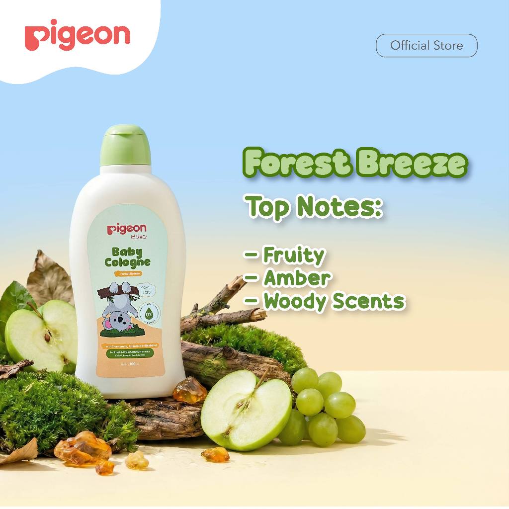 Pigeon Baby Cologne 100ml New Varian Hypoallergenic Parfum Bayi Aman untuk Kulit Sensitif Foto 3