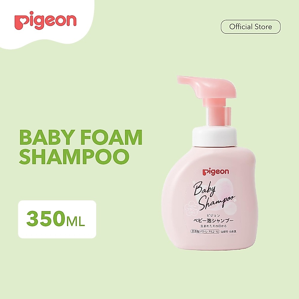 Shampoo Bayi Pigeon Baby Foam Shampoo 350ml Pump Busa Lembut Hypoallergenic Foto 2