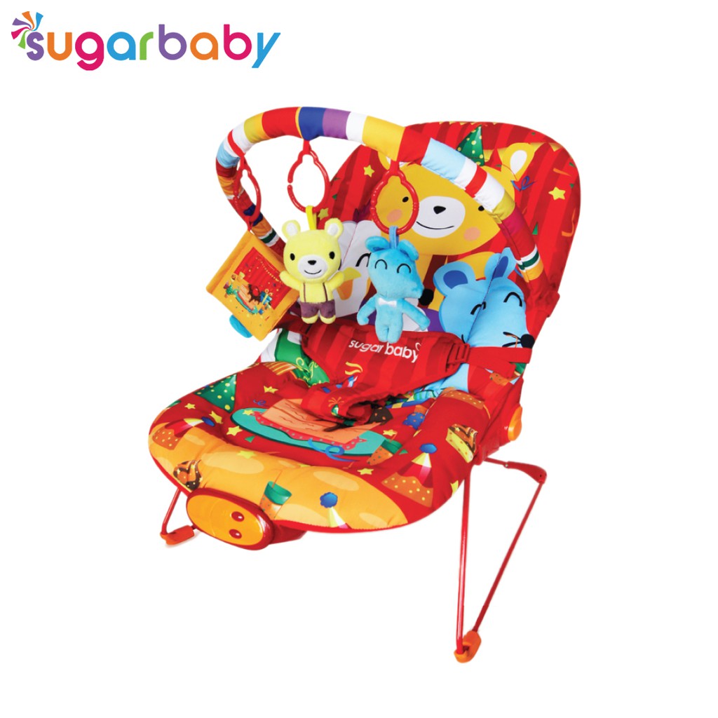 Sugar Baby Premium Healthy Bouncer Bayi 3in1 3 Recline Bear & Friends dengan Musik Foto 4