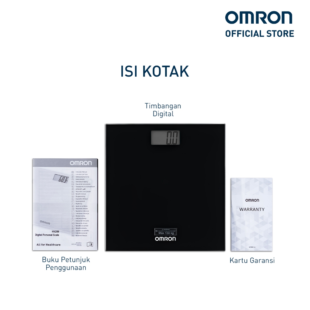 Timbangan Badan Digital Omron HN-289 LCD Tempered Glass Kapasitas 150 kg Foto 8