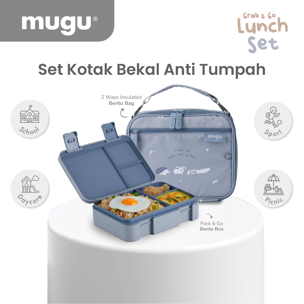 Mugu Kids Lunch Set Anti Bocor Foto 5