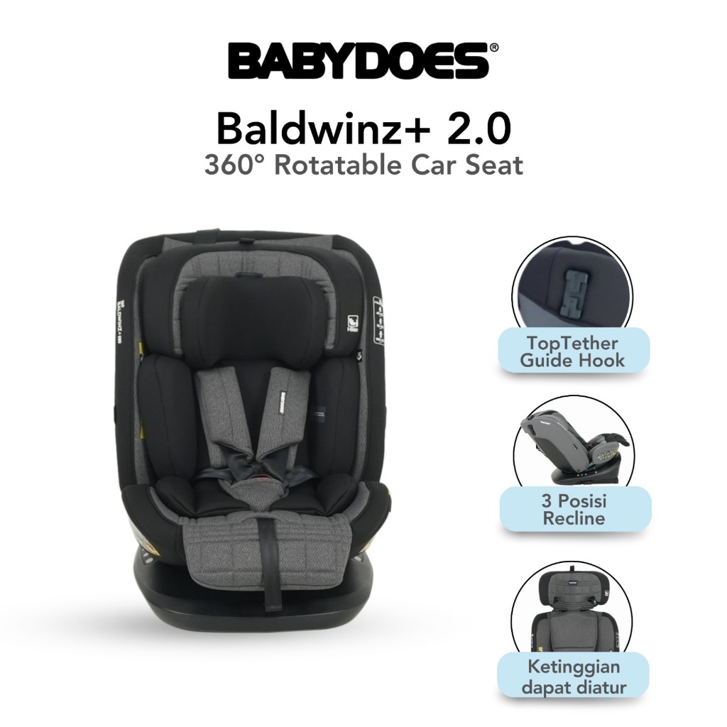 Babydoes Car Seat Baldwinz+ 2.0 360° Rotasi ISOFIX R129/03