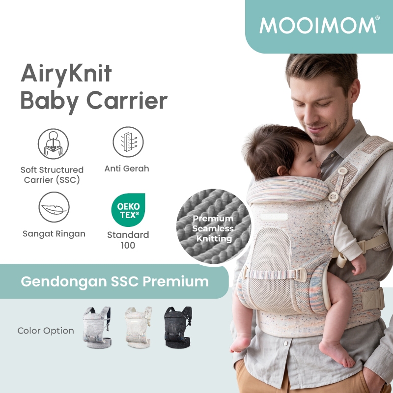 MOOIMOM AiryKnit Baby Carrier M-Shape