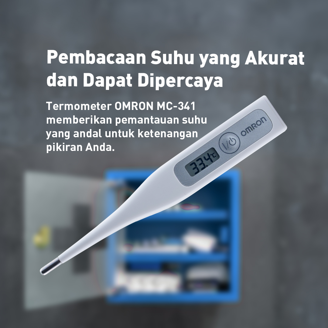 Omron Thermometer Digital MC-341 Tahan Air Pengukur Suhu Oral Rektal Ketiak Foto 5