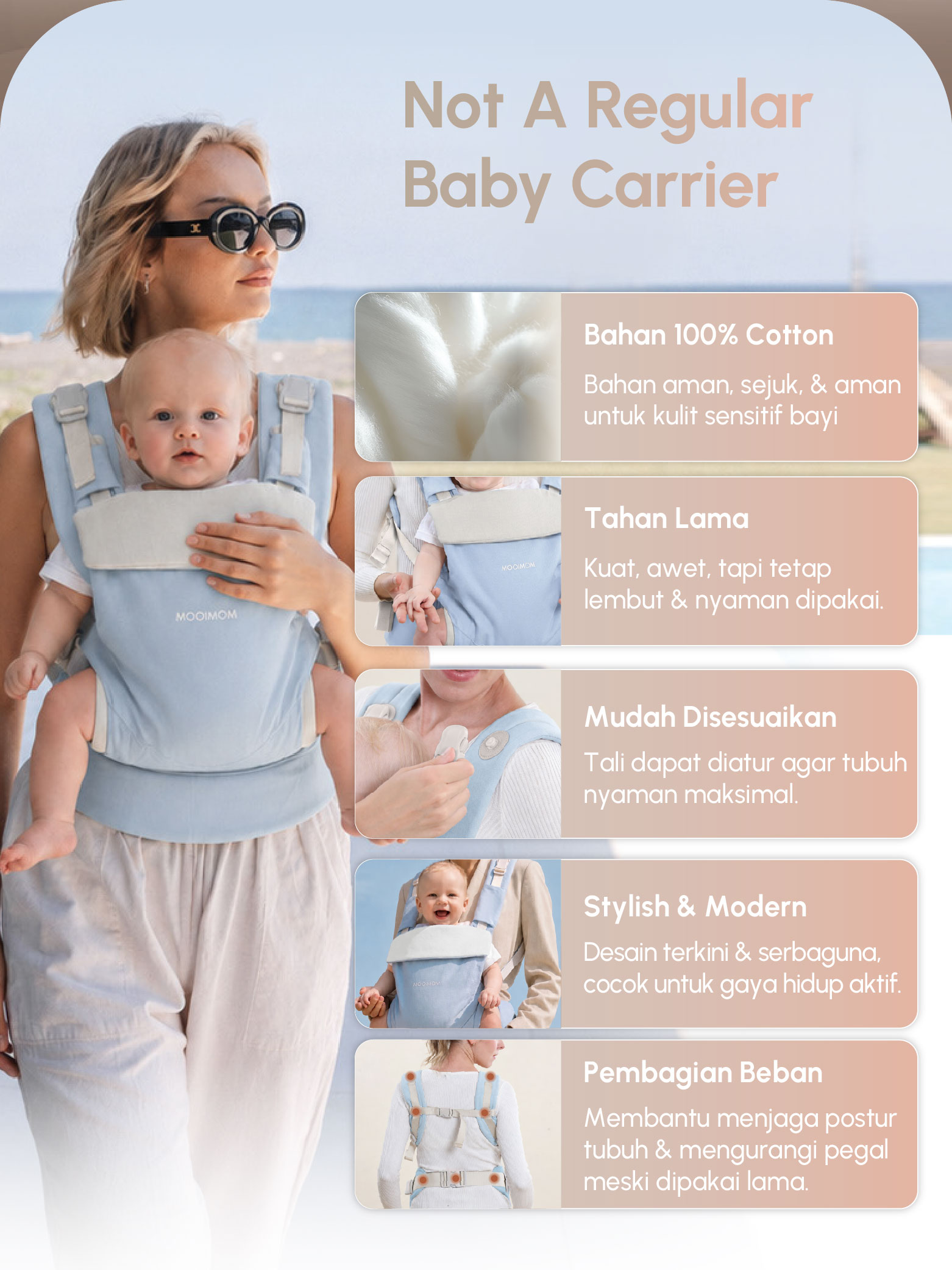 MOOIMOM Wonder Carrier Pure Cotton Foto 8