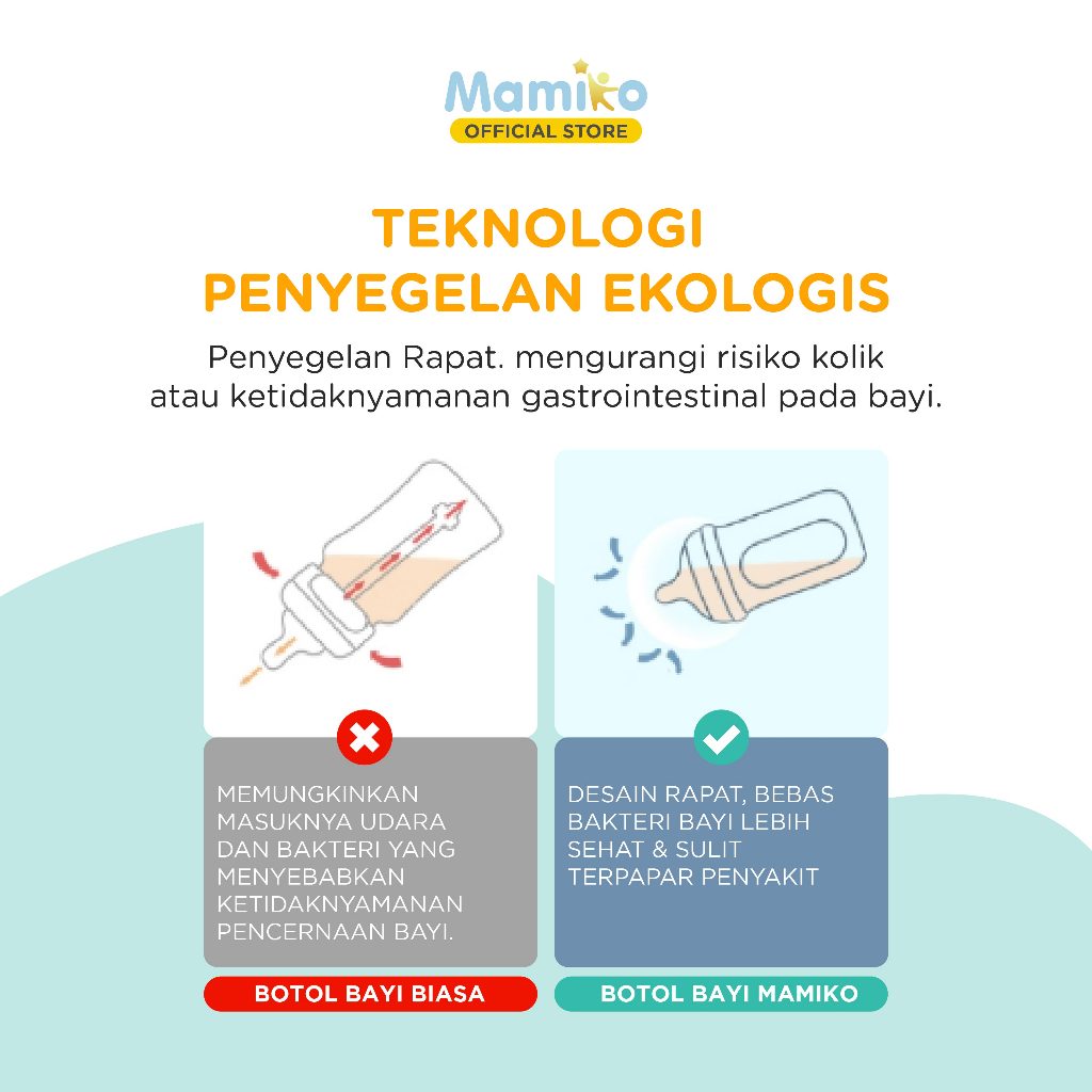 Mamiko Botol Susu Silikon KUB Cool 240 ML BPA Free dengan Sedotan Foto 4