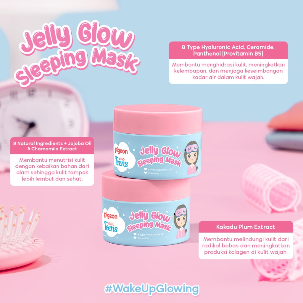 Pigeon Teens Jelly Glow Sleeping Mask 30G Night Cream Hydrating Skin Barrier Foto 4